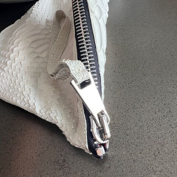 Antonio Barragan White Snakeskin Wristlet Purse - Picture 4 of 6